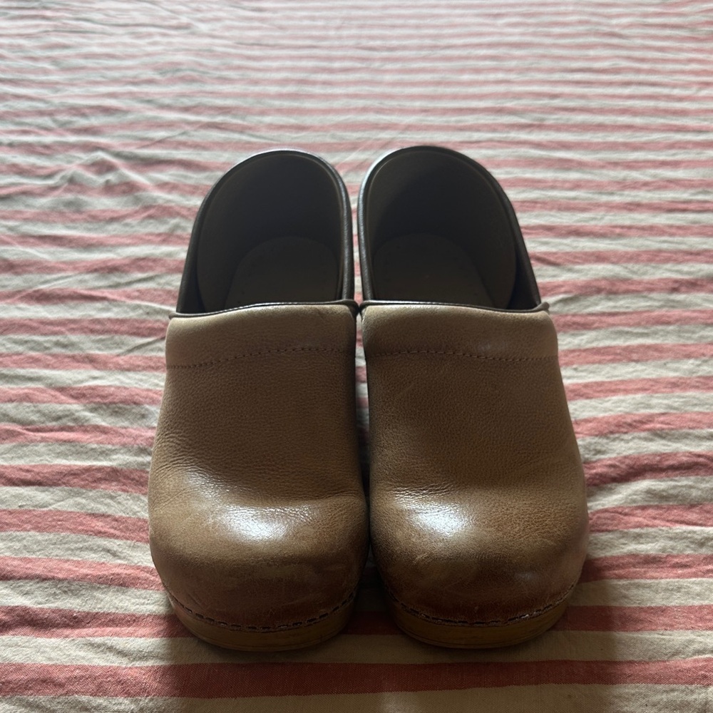 Dansko Tan Leather Clogs
